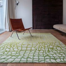 Louis De Poortere Modern Abstract Mad Men Dedalo Rugs 9204 in Republic Green