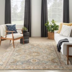Sahar SHR01 Traditional Persian Rugs by Nourison in Blue