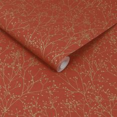 Gypsophila Wallpaper 120401 by Clarissa Hulse in Paprika Gold