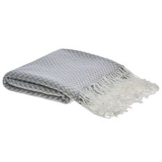 Arya Woven Throw by Laura Ashley in Steel Grey
