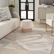 Brushstrokes BSK01 Abstract Rug by Nourison in Beige Grey