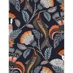 Nene Wallpaper 119 8038 by Cole & Son in Terracotta Cerulean Blue Heath Grey Midnight