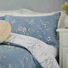 Pussy Willow Cotton Bedding Set by Laura Ashley in Dark Seaspray