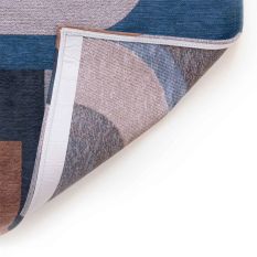 Louis De Poortere Geometric Nuance Module Rugs 9196 in Camel Blue