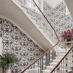 Nene Wallpaper 119 8036 by Cole & Son in Coral Sage Teal Parchment