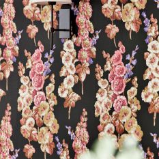 Hollyhocks Wallpaper 217032 by Sanderson in Copper Rhodera