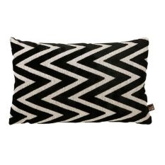 Bowie Zig Zag Geometric Bolster Cushion in silver grey