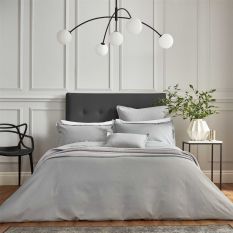 Muro Fine Lines Cotton Plain Dye Cushion in Grey
