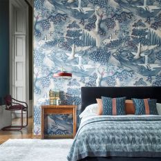 Verdure Wallpaper 313020 by Zoffany in Indigo Blue