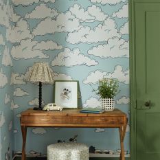 Mickey in the Clouds Wallpaper Mural 217266 by Disney Home x Sanderson in Sea Salt