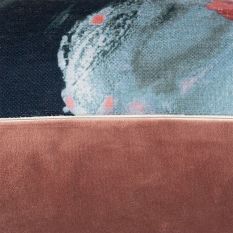 Jager Abstract Printed Cushion in Navy Pink