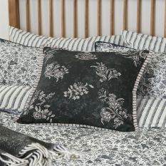 Regal Peacock Cushion by Burleigh x Bedeck of Belfast in Charcoal White