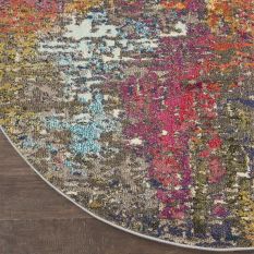 Celestial Abstarct Circle Rugs CES14 in Sunset by Nourison