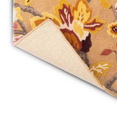 Amanpuri Leaf Wool Rugs By Sanderson in Russet Brown