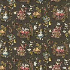 Alice in Wonderland Wallpaper 217288 by Disney Home x Sanderson in Chocolate
