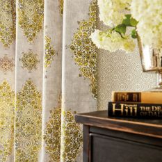 Pinjara Trellis Wallpaper 216784 by Sanderson in Linen Beige