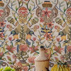 Luxury Protea Garden Silk Wallpaper 119 10045 by Cole & Son in Multicolour