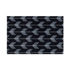 Trendy Brush Arrows Geometric Doormat in Black White