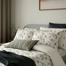 Ariane Cushion by Bedeck of Belfast in Charcoal Linen
