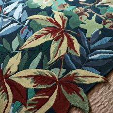 Robins Wood Wool Rug 146508 by Sanderson in Forest Green