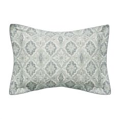 Navah Floral Geometric Cotton Bedding in Sage Green