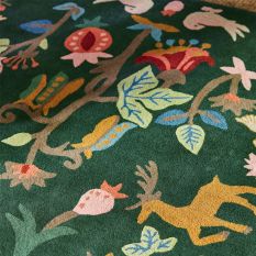 Forest Of Dean Wool Rug 146907 by Sanderson in Forest Green