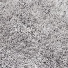 Extravagance Shaggy Modern Plain Rugs in Silver