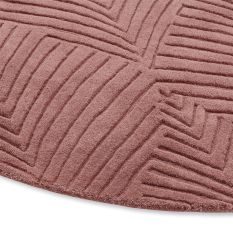 Folia Round Wool Rugs 038902 by Wedgwood in Mink Brown