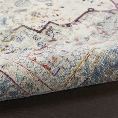 Vintage Kashan Traditional Rugs VKA07 by Nourison in Ivory Blue