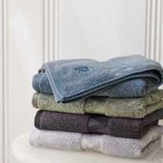 Kanoko Organic Cotton Towels by Zoffany in Bone Black