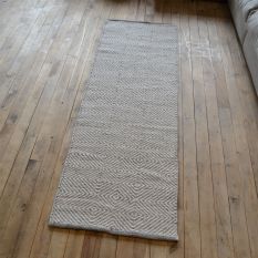 Estelle Flatweave Wool Hallway Runner in Sky Grey
