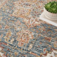 Nourison Sahar SHR06 Traditional Rugs in Ivory Blue