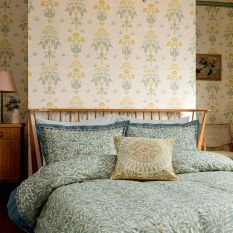 Morris Room Willow Cushion by Morris & Co x V&A in Gold Yellow