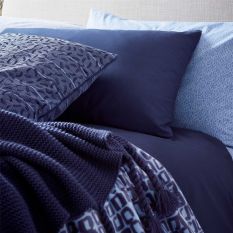 Aster Plain Bedding by Helena Springfield in Navy Blue