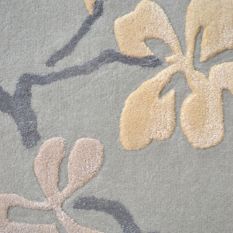 Anthea 47107 Floral Designer Rugs in China Blue by Sanderson