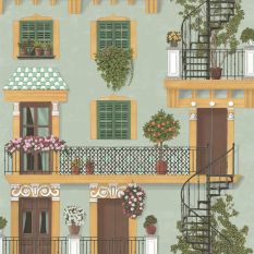 Alfaro Wallpaper 117 4012 by Cole & Son in Duck Egg Multi