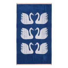 Swim Swan Swam Towels by Scion in Denim Blue