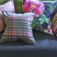 Abernethy Tartan Cushion by Designers Guild in Amethyst Multi