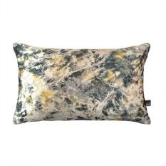 Aristo Abstract Bolster Cushion in Green Ochre