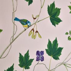 Sycamore & Oak Wallpaper Panel 217213 by Sanderson in Wild Rose