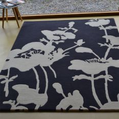 Floral 300 Rugs 039604 in Charcoal by Florence Broadhurst