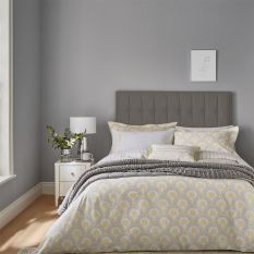 Reset Fringe Hem Embroidered Cushion By Katie Piper in Yellow