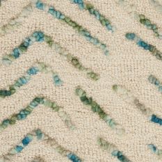Colorado CLR02 Linear Wool Rugs by Nourison in Ivory Green