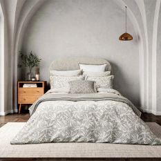 Cora Paisley Cushion by Bedeck of Belfast in Linen Grey