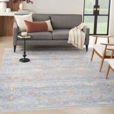 Elegant Heirlooms ELH02 Traditional Persian Rugs by Nourison in Blue Ivory