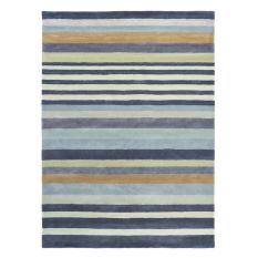Rosita Stripe Wool Rugs 140404 Putty by Harlequin
