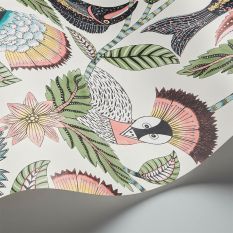 Nene Wallpaper 119 8036 by Cole & Son in Coral Sage Teal Parchment