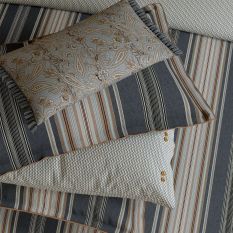 Oscar Paisley Cushion by Bedeck of Belfast in Charcoal Tan