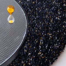 Rocks 70534 Asymmetric Shaggy Rugs by Brink and Campman in Carbon