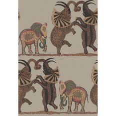 Safari Dance Wallpaper 8038 by Cole & Son in Ginger Red